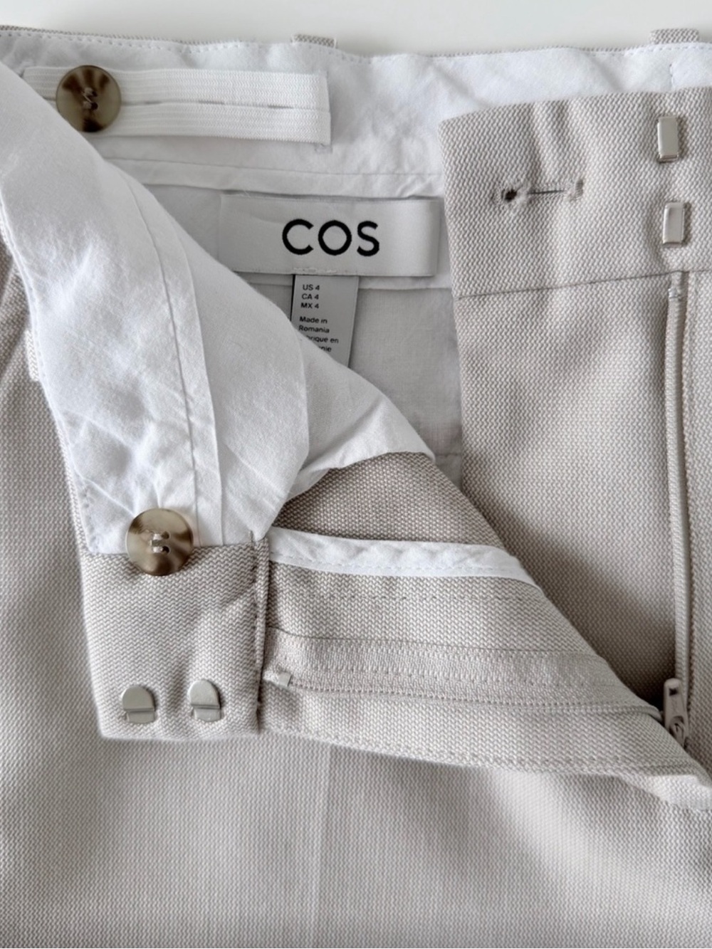 COS Beige Straight-Leg Pants - Picture 4 of 16